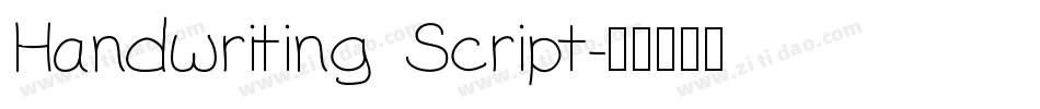 Handwriting Script字体转换